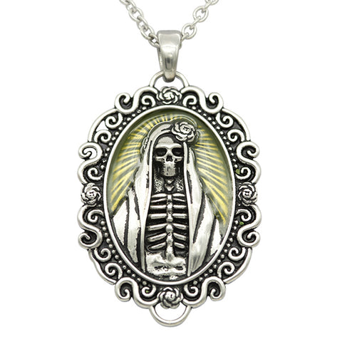 Madonna Skull Cameo Necklace