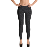 Classy Floral Black Leggings
