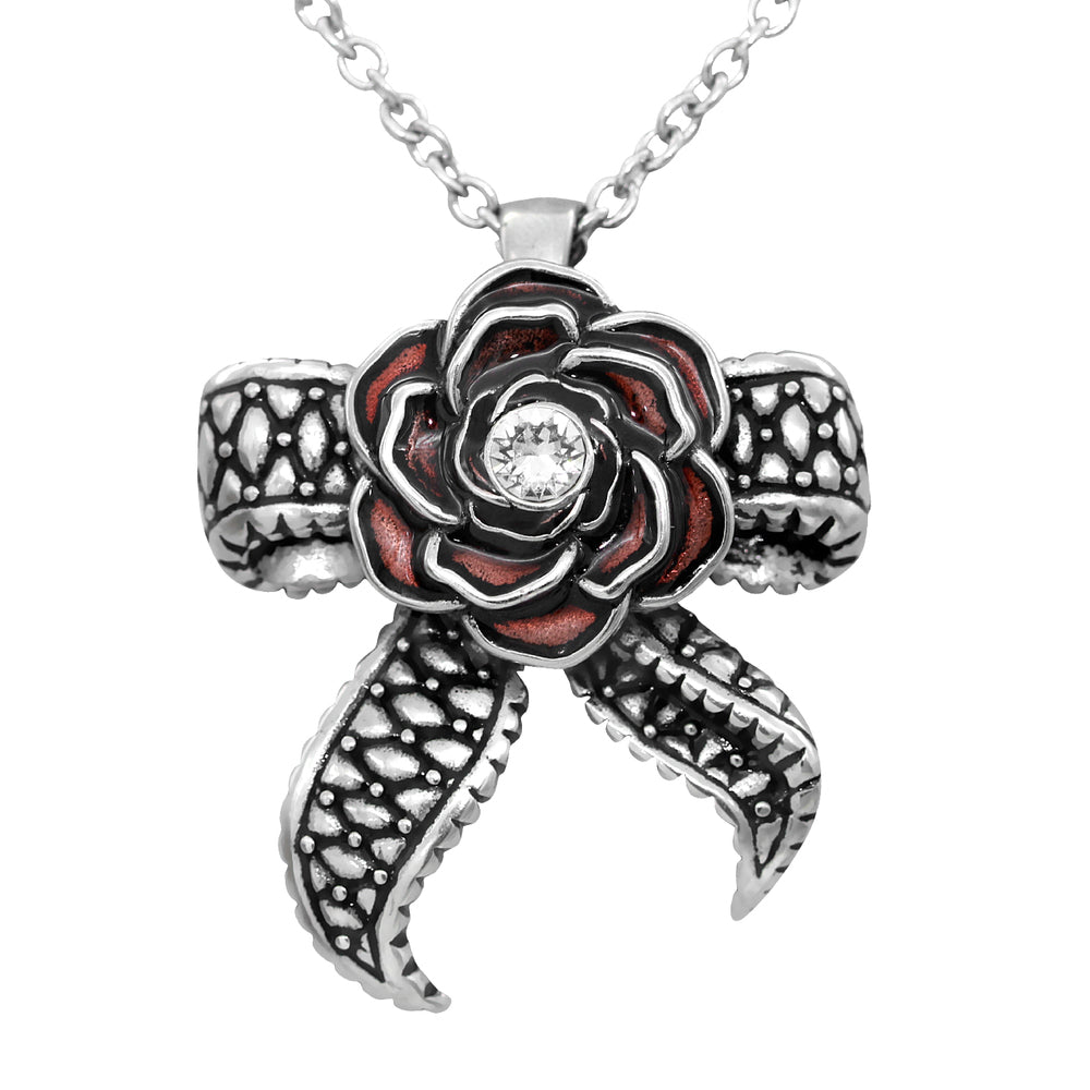 ROSE NECKLACE WITH TENTACLE BOW