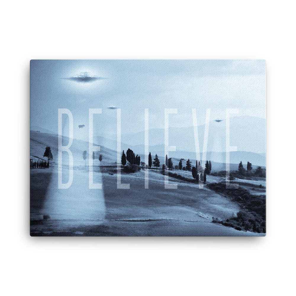 Believe UFO Canvas
