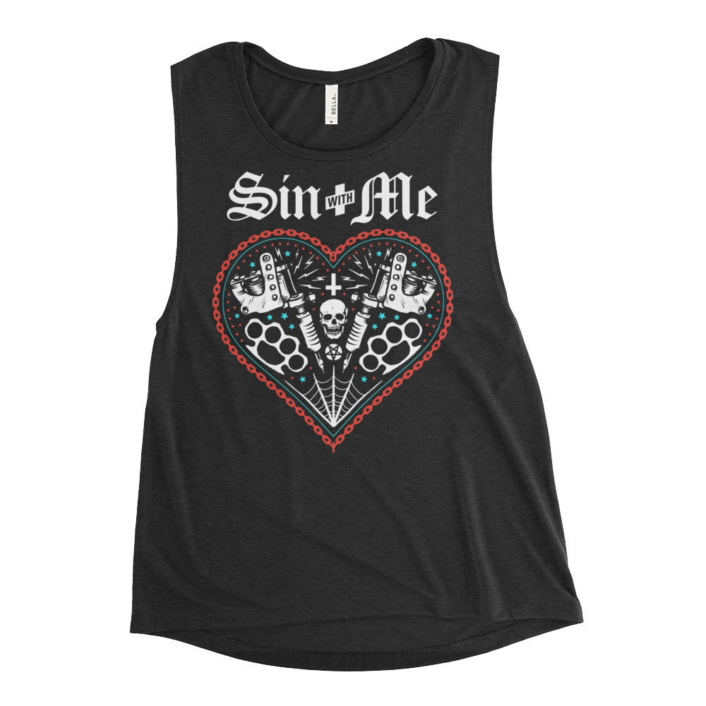 Sin With Me Women's Muscle Tank