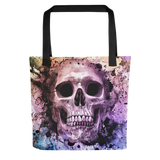 Watercolor Skull Tote Bag